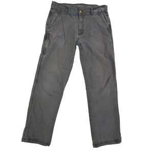 American Outdoorsman Mens Canvas Work Pants Charcoal Gray 34x32 Utility Workwear